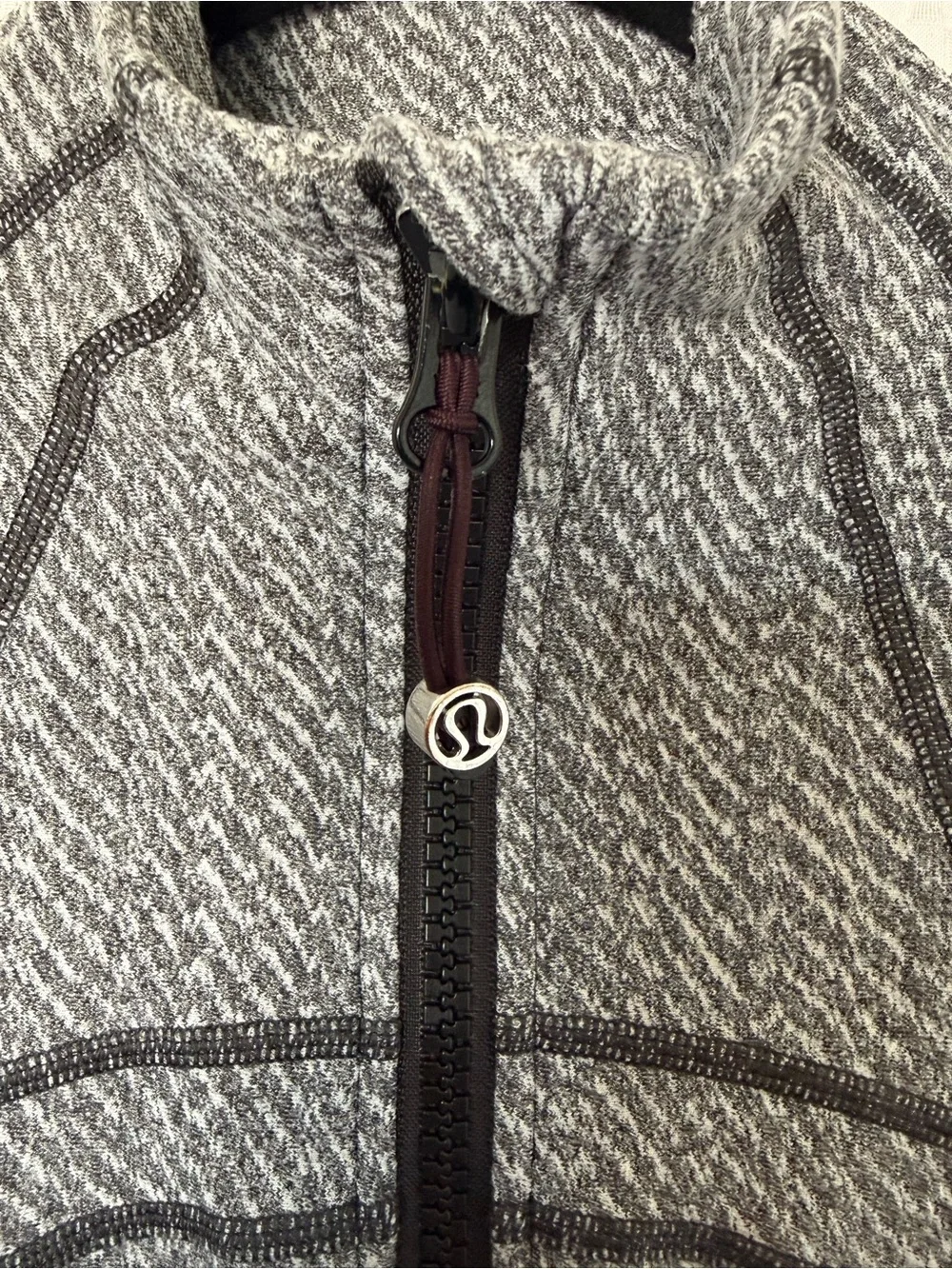 Lululemon Define Jacket Heathered Herringbone Black White Size 8